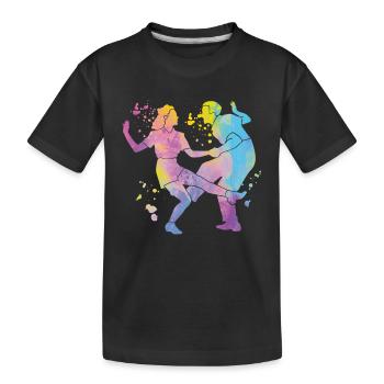 Tanzen Swing 60s Boogie Woogie - Kinder Premium Bio T-Shirt - Schwarz - Vorne