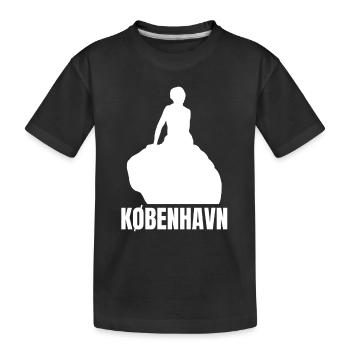 Kobenhavn Denmark Danish Kobenhaven Mermaid - Kinder Premium Bio T-Shirt - Schwarz - Vorne