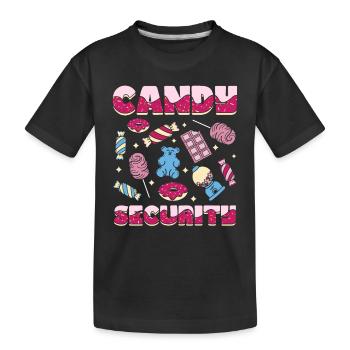 Sécurité des bonbons - T-shirt bio Premium Enfant - noir - Devant