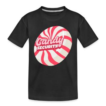 Sécurité des bonbons - T-shirt bio Premium Enfant - noir - Devant