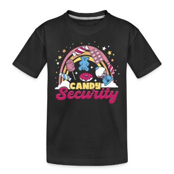 Sécurité des bonbons - T-shirt bio Premium Enfant - noir - Devant