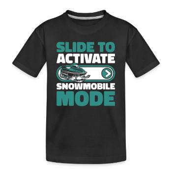 Glisser pour activer le mode motoneige Motoneiges - T-shirt bio Premium Enfant - noir - Devant