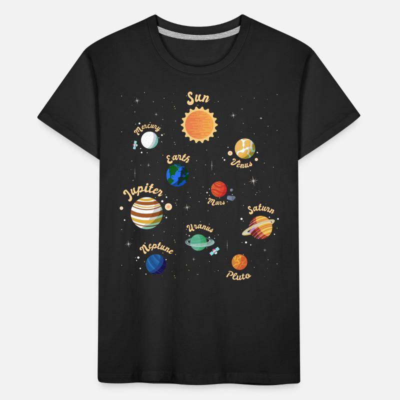Solar System Planets Knowledge Outer Space for Kid Kids' Premium Organic T-Shirt
