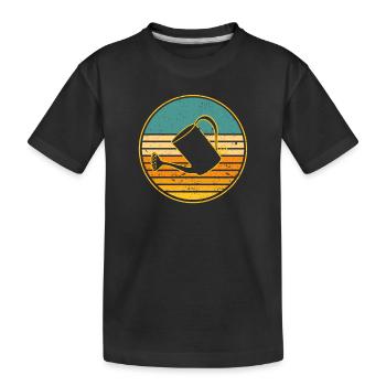 Lustige Gärtnerin Retro Vintage Gartenarbeit - Kinder Premium Bio T-Shirt - Schwarz - Vorne