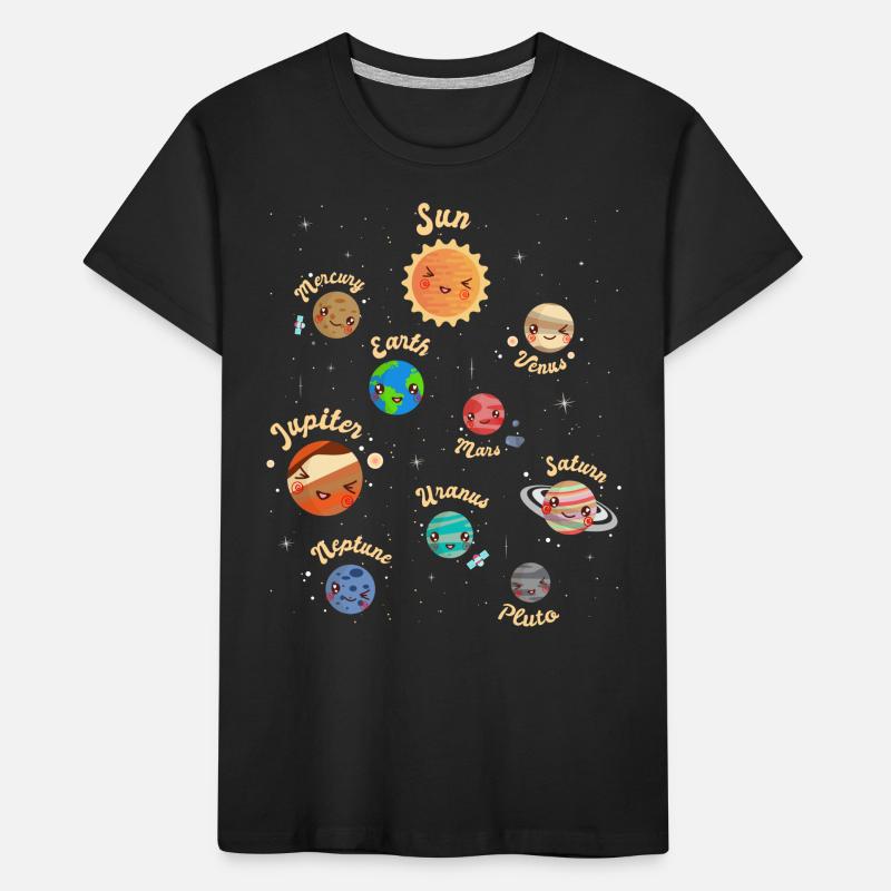 Solar System Planets Kids Knowledge Outer Space Kids' Premium Organic T-Shirt