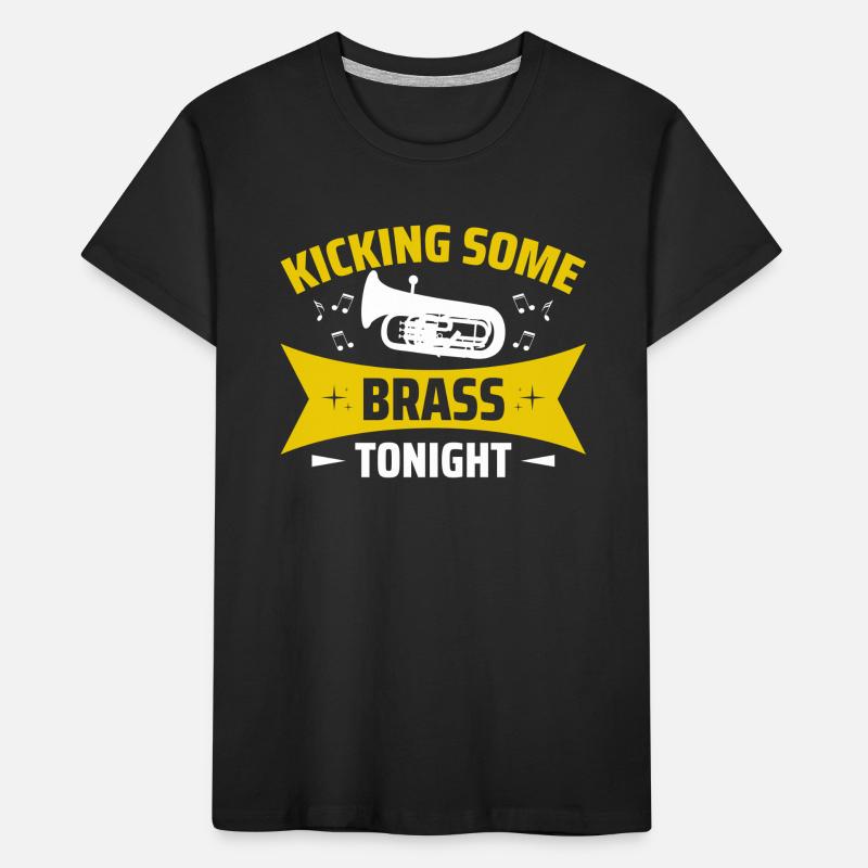 Deep brass marching baritone euphonium Kids' Premium Organic T-Shirt