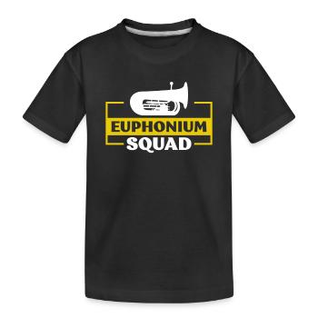 Tiefes Blech Marschieren Bariton Euphonium - Kinder Premium Bio T-Shirt - Schwarz - Vorne