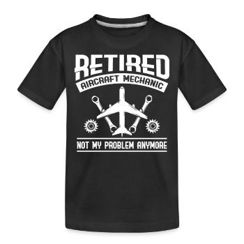 Aircraft mechanic - Kids' Premium Organic T-Shirt - black - Front