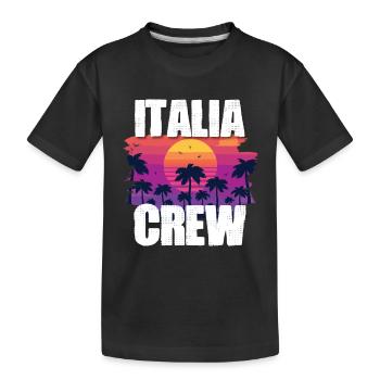 Italia Urlaub - Kinder Premium Bio T-Shirt - Schwarz - Vorne