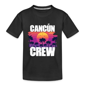 Cancun Urlaub - Kinder Premium Bio T-Shirt - Schwarz - Vorne