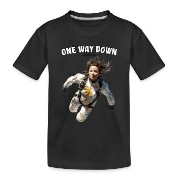 Skydiving Woman - Kids' Premium Organic T-Shirt - black - Front