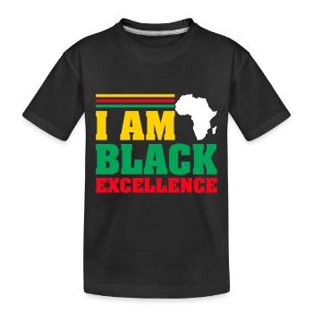Femme noire Fierté afro-américaine - T-shirt bio Premium Enfant - noir - Devant