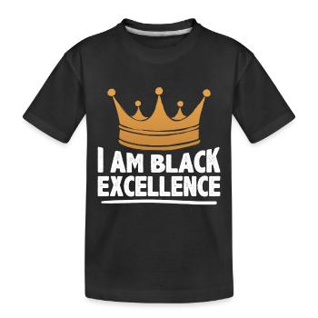 Femme noire Fierté afro-américaine - T-shirt bio Premium Enfant - noir - Devant