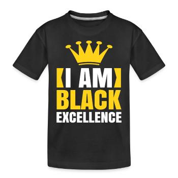 Femme noire Fierté afro-américaine - T-shirt bio Premium Enfant - noir - Devant