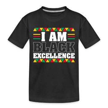 Femme noire Fierté afro-américaine - T-shirt bio Premium Enfant - noir - Devant