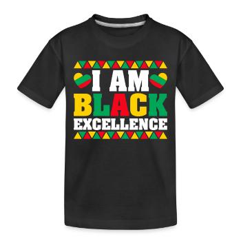 Femme noire Fierté afro-américaine - T-shirt bio Premium Enfant - noir - Devant