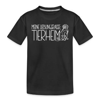 Tierschutz Hund Meine Lieblingsrasse Tierheim - Kinder Premium Bio T-Shirt - Schwarz - Vorne