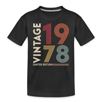 1978 Birthday Present - Kids' Premium Organic T-Shirt - black - Front