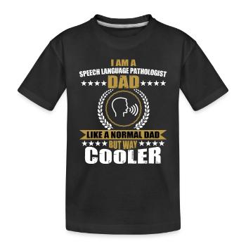 Speech therapist dad - Kids' Premium Organic T-Shirt - black - Front