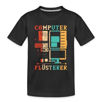 Chuchoteur informatique Informaticien Administrateur - T-shirt bio Premium Enfant - noir - Devant