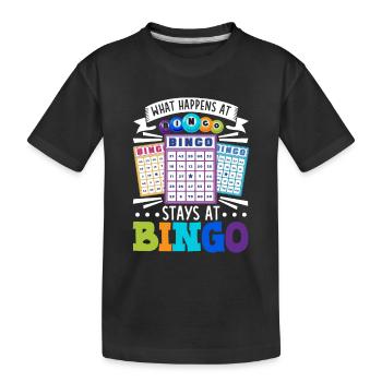 Bingo Card Game Grandma Bingo Player Bingo Cards - Kinder Premium Bio T-Shirt - Schwarz - Vorne