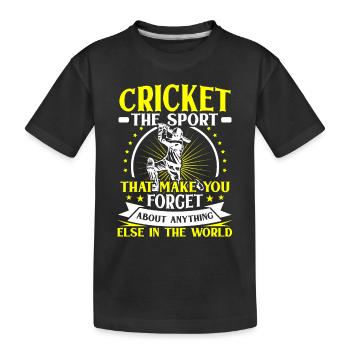 Le cricket vous fait oublier tout le reste - T-shirt bio Premium Enfant - noir - Devant