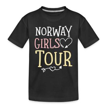 Tournée des filles de Norvège - T-shirt bio Premium Enfant - noir - Devant