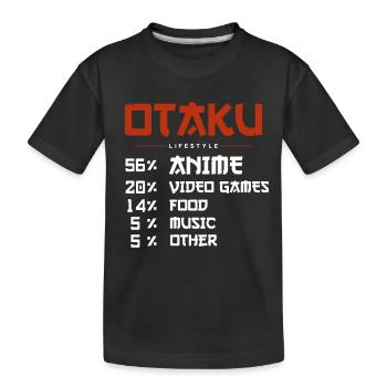 Otaku lifestyle anime lover - Kids' Premium Organic T-Shirt - black - Front