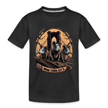 New York City Brooklyn Bridge Rat Plague - T-shirt bio Premium Enfant - noir - Devant