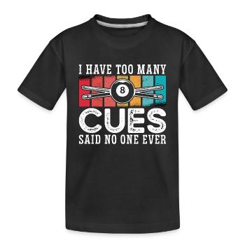 Cue Sports J’ai trop de repères dit Retro Snooker - T-shirt bio Premium Enfant - noir - Devant