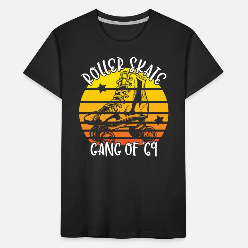 Rollschuhfahrer Rollerskates Rollschuh Gang 1969 Kinder Premium Bio T-Shirt