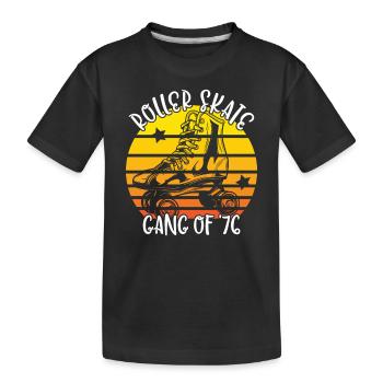 Rollschuhfahrer Rollerskates Rollschuh Gang 1976 - Kinder Premium Bio T-Shirt - Schwarz - Vorne