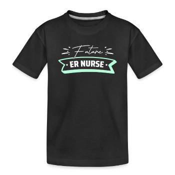 Nurse in the emergency room - Kids' Premium Organic T-Shirt - black - Front