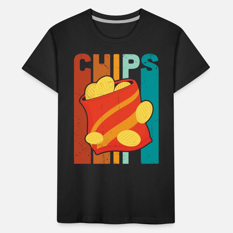 Chips Eating Snacks Candy Gift Kids' Premium Organic T-Shirt