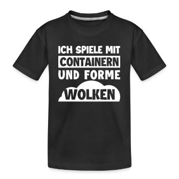 Ich Spiele Mit Containern Informatiker Admin - Kinder Premium Bio T-Shirt - Schwarz - Vorne