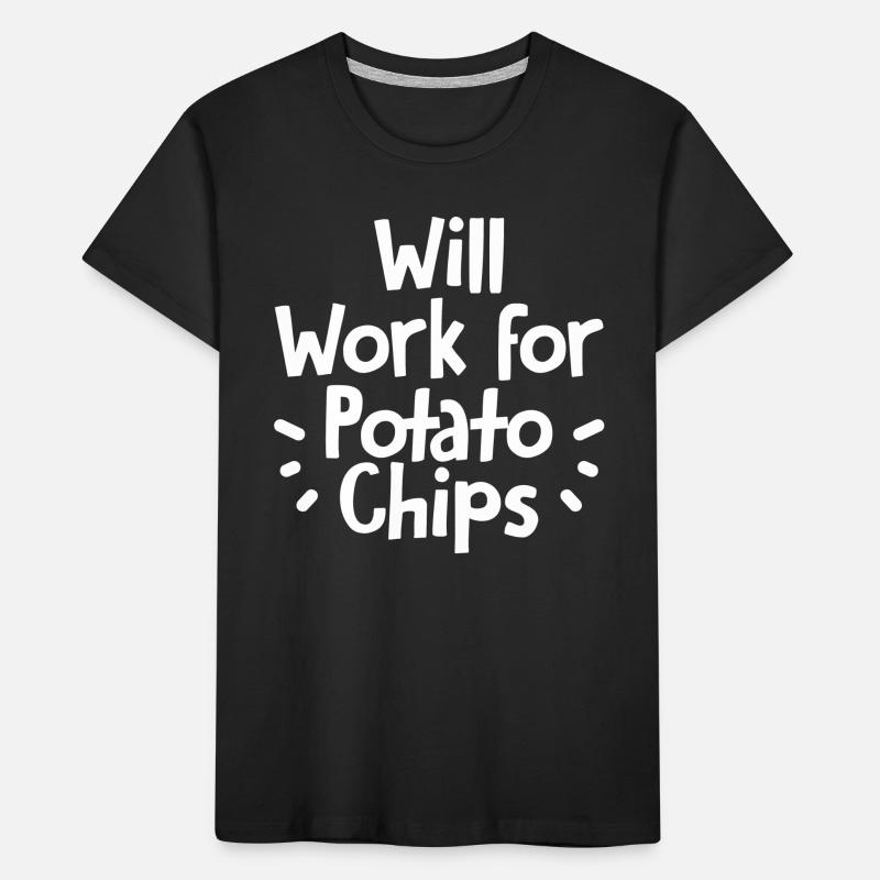 Chips Eating Snacks Candy Gift Kids' Premium Organic T-Shirt