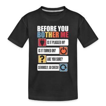 Avant de me déranger Informatiker Admin - T-shirt bio Premium Enfant - noir - Devant