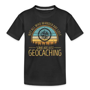 Not everyone who hikes get lost Funny - Kids' Premium Organic T-Shirt - black - Front