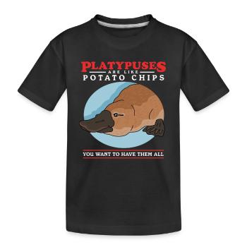 Ornithorynque Platypus Cadeau Ornithorynque - T-shirt bio Premium Enfant - noir - Devant