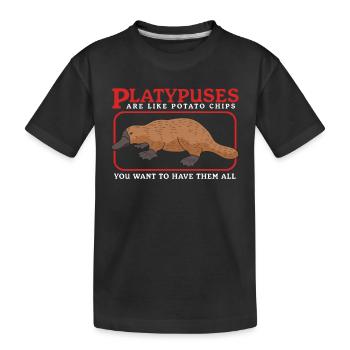 Ornithorynque Platypus Cadeau Ornithorynque - T-shirt bio Premium Enfant - noir - Devant