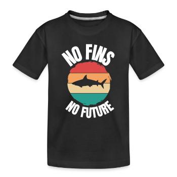 No Fins No Future Safe Sharks - Kinder Premium Bio T-Shirt - Schwarz - Vorne