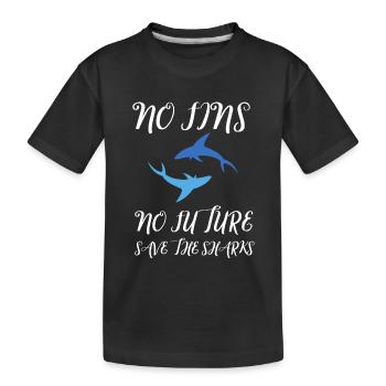 No Fins No Future Safe Sharks - Kinder Premium Bio T-Shirt - Schwarz - Vorne