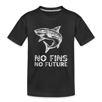 No Fins No Future Safe Sharks - Kinder Premium Bio T-Shirt - Schwarz - Vorne