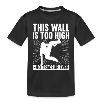 Parkour Freerunning - T-shirt bio Premium Enfant - noir - Devant