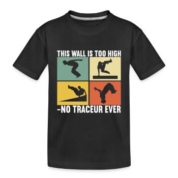 Parkour Freerunning - T-shirt bio Premium Enfant - noir - Devant
