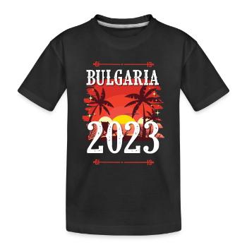Bulgarien 2023 - Kinder Premium Bio T-Shirt - Schwarz - Vorne