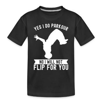 Parkour Freerunning - T-shirt bio Premium Enfant - noir - Devant