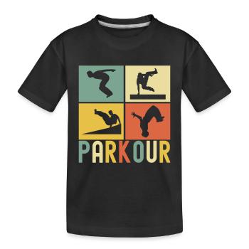 Parkour Freerunning - T-shirt bio Premium Enfant - noir - Devant