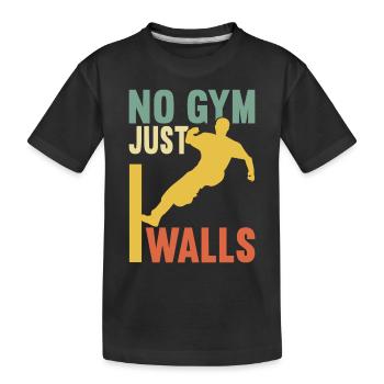 Parkour Freerunning - Kinder Premium Bio T-Shirt - Schwarz - Vorne
