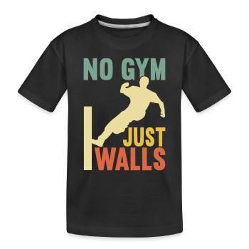 Parkour Freerunning - Kinder Premium Bio T-Shirt - Schwarz - Vorne